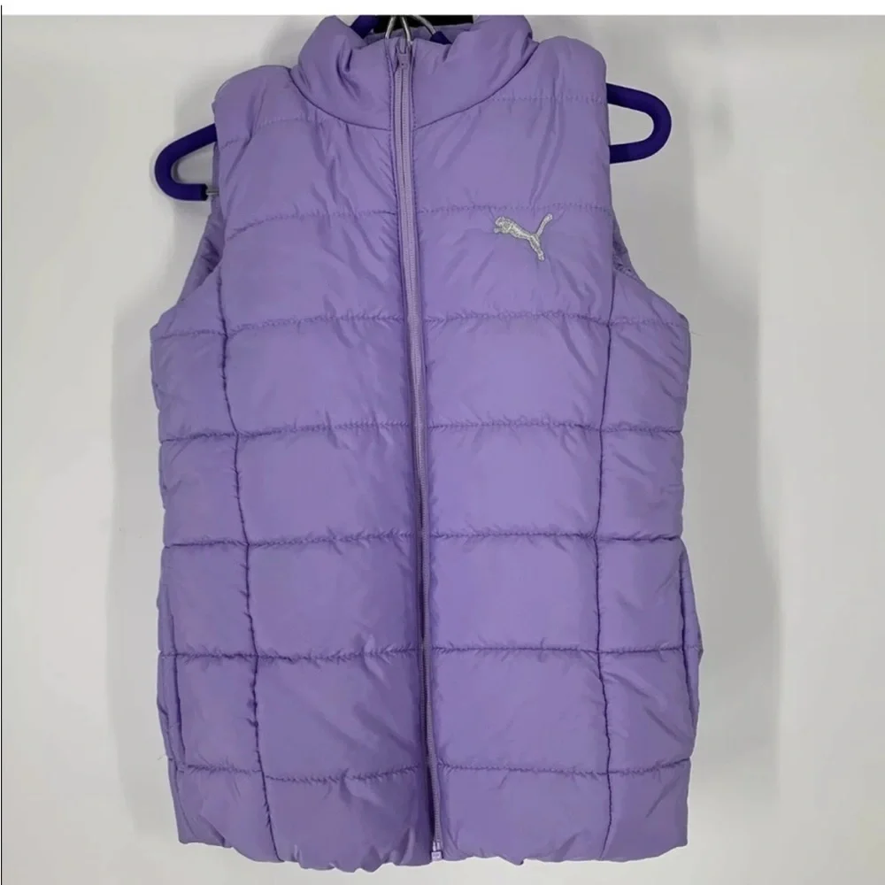 Puma Lavender Quilted Vest kids size 7/8